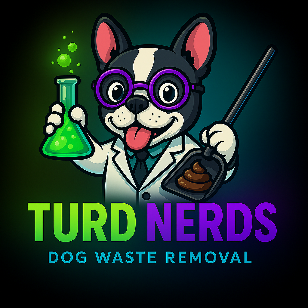 Turd Nerd Logo - Austin TX dog poop pickup service