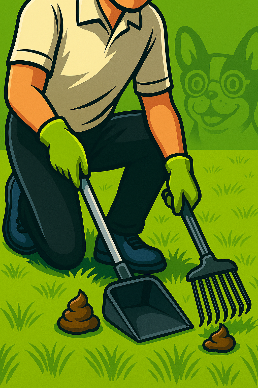 Scooping dog waste and double-checking yard – thorough poop pickup service in Austin